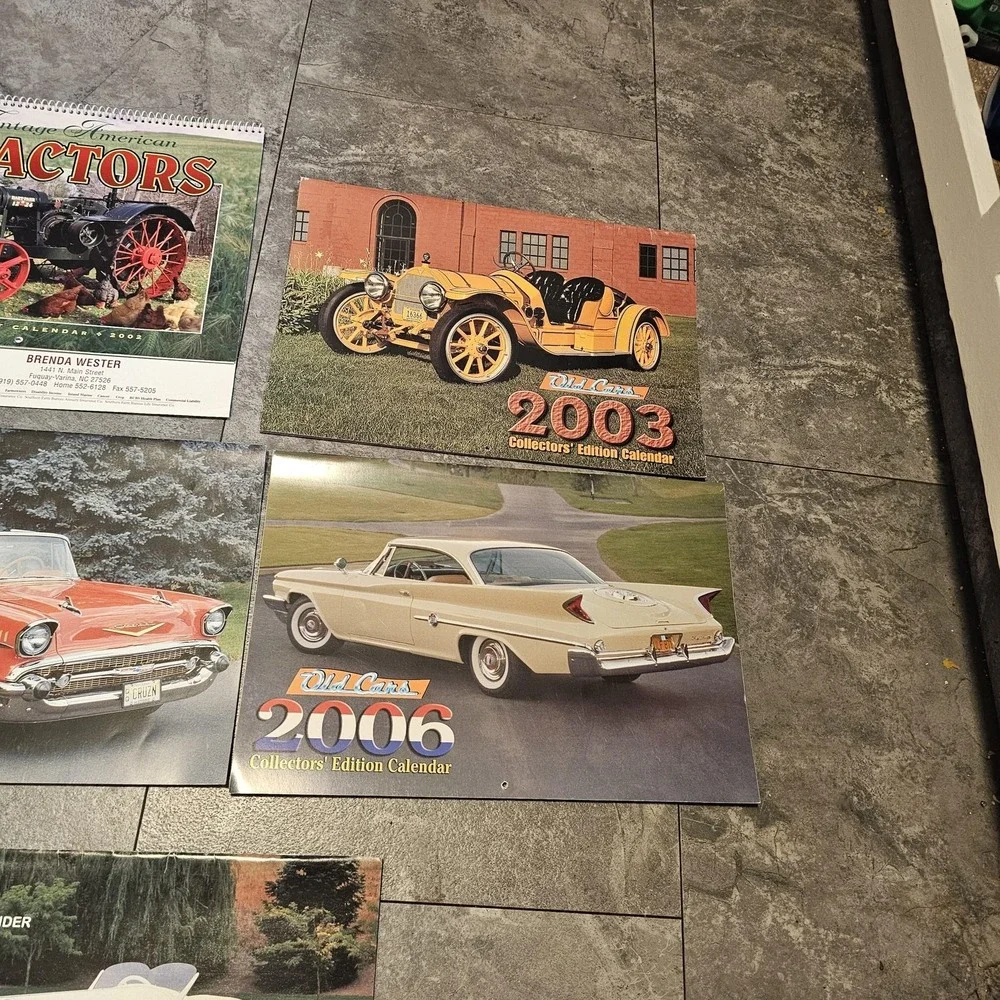 Lot‎ Of 13 Vintage Classic Car Truck Tractor Calendars Variety 2001-2008 USA